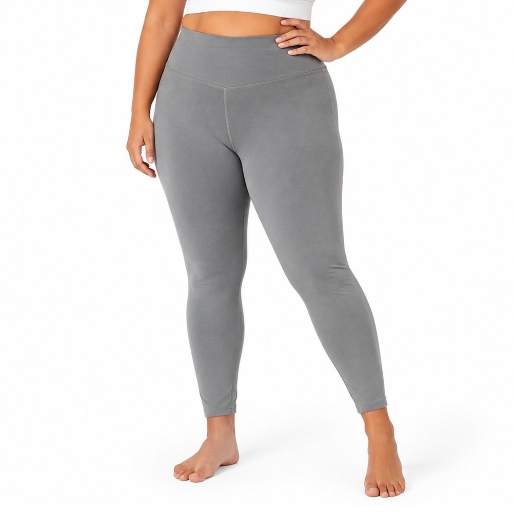 Alexander Jordan Womens Tummy Control Leggings Gray High Waisted XL Activewear
